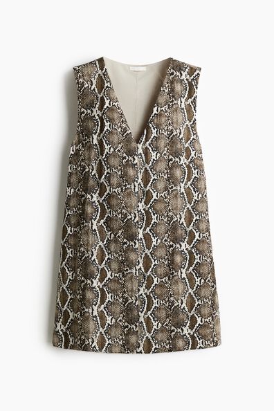 V-neck shift dress