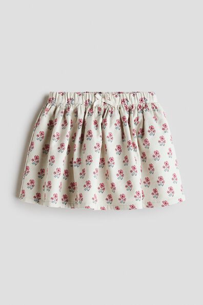 Flared twill skirt