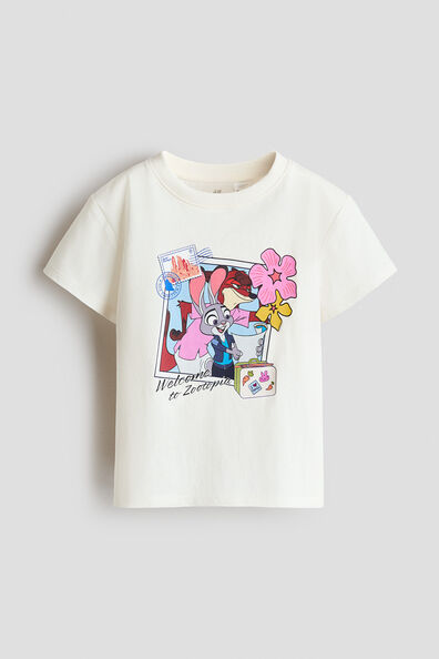Printed cotton T-shirt