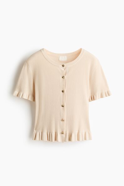 Frill-trimmed cardigan