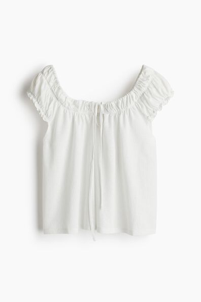 Gathered jersey top