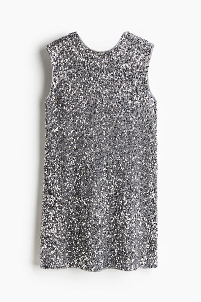 Sequined tie-back dress