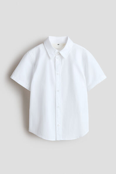 Short-sleeved cotton shirt