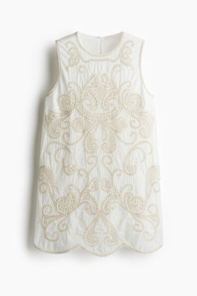 Broderie anglaise shift dress