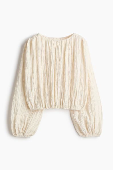 Balloon-sleeved top
