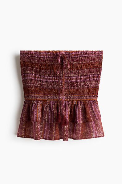 Smocked bandeau top