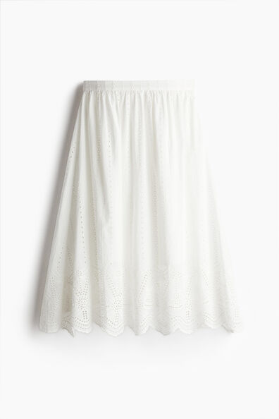 A-line broderie anglaise skirt