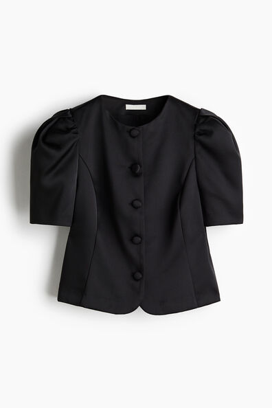 Puff-sleeved blouse