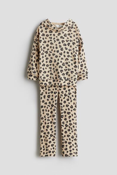 2-piece brushed rib-knit set
