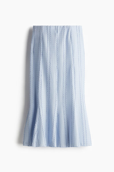 Textured midi skirt