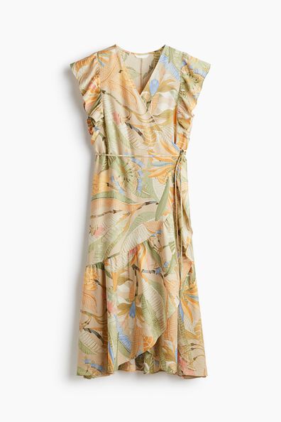 Patterned wrap dress