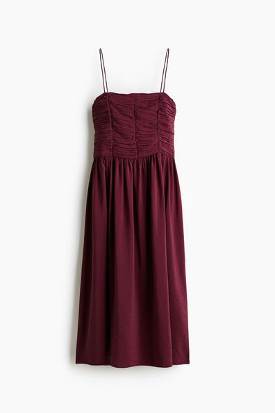 Smocked-bodice strappy dress