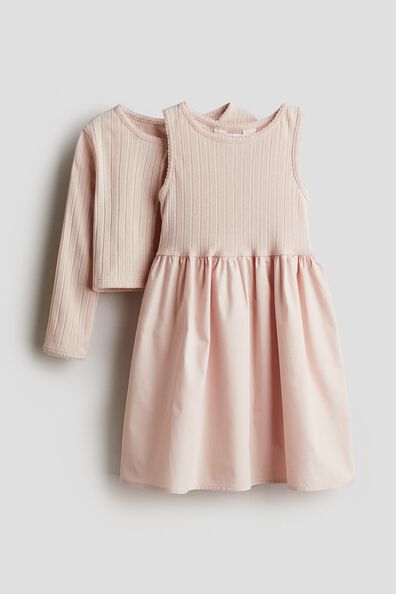 2-piece dress and cardigan set