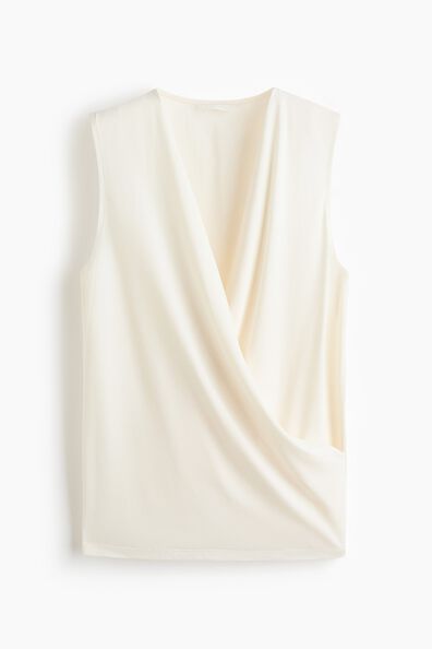 Sleeveless wrap top