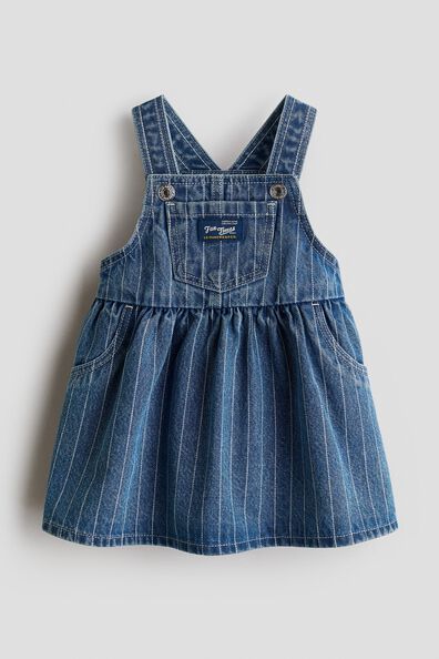 Denim dungaree dress