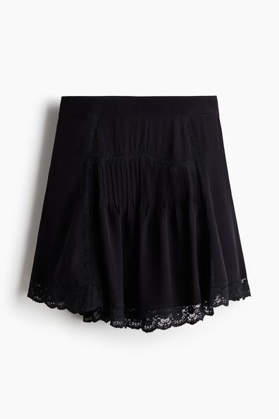 Lace-detail skirt