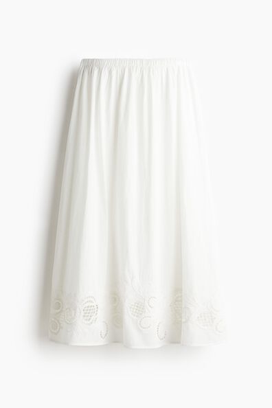 Broderie anglaise cotton skirt