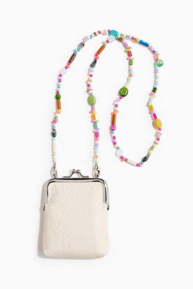 Beaded-strap crossbody bag