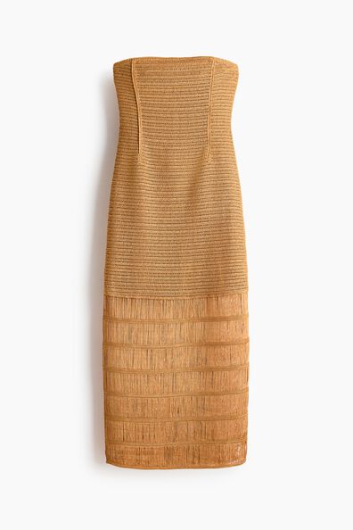 Crochet-look bandeau dress