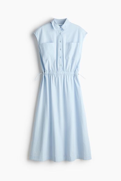 Drawstring-detail shirt dress