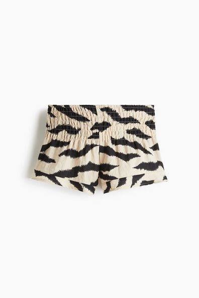 Smocked pull-on shorts