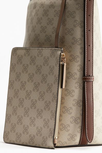Shopper with pouch