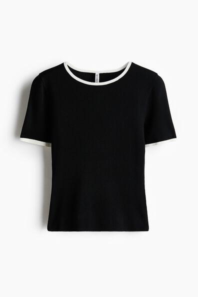 Fine-knit T-shirt