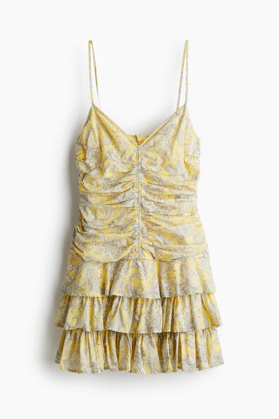 Tiered-skirt strappy dress