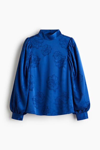 Jacquard-weave blouse