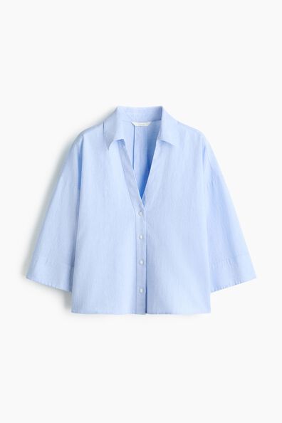 Linen-blend shirt