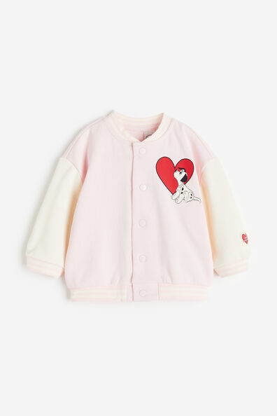 Printed baseball jacket