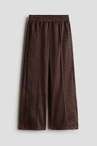 Crease-front straight-leg joggers