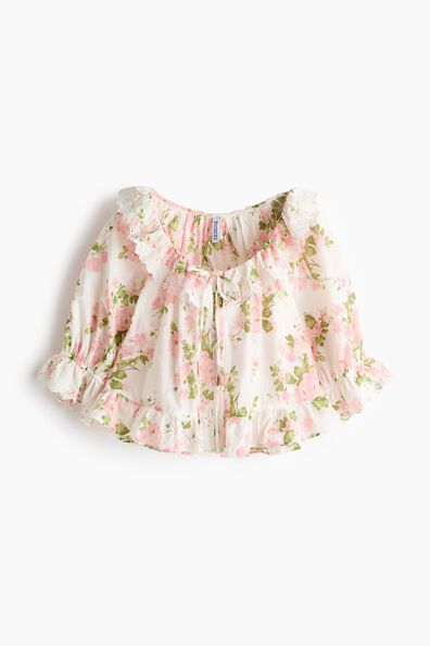 Broderie anglaise cotton blouse