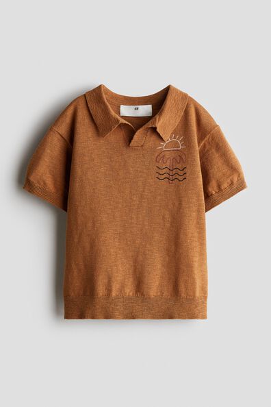 Knitted polo shirt