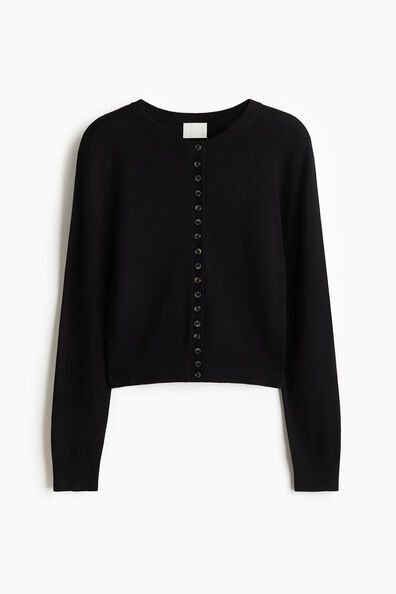Fine-knit cardigan