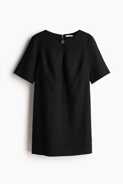 Linen-blend dress