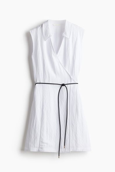 Tie-belt wrap dress