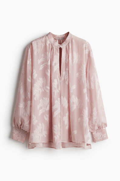 Jacquard-weave blouse