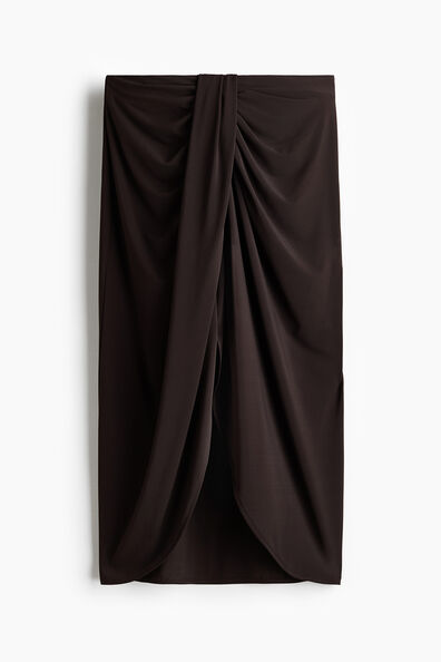 Draped jersey skirt