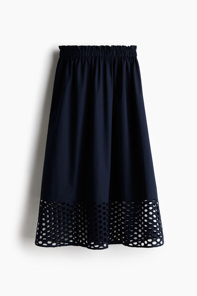 Eyelet-embroidered skirt