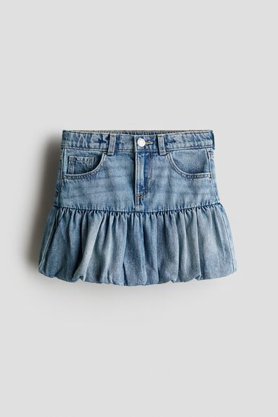 Denim balloon skirt