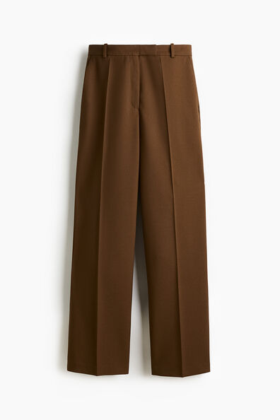 High-waisted tailored trousers