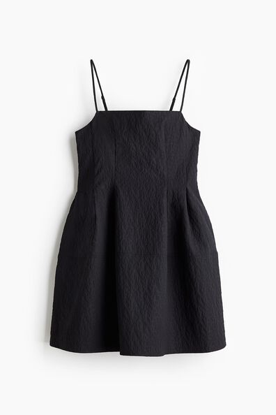 Jacquard-weave strappy dress