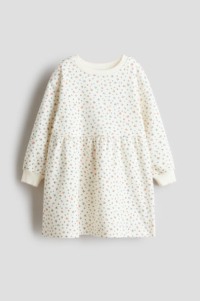 Patterned sweatshirt dress
