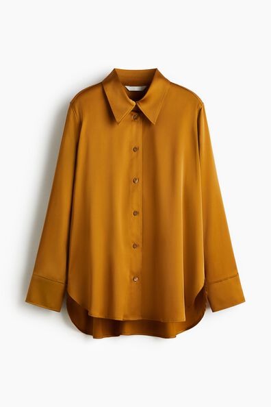Oversized satin shirt