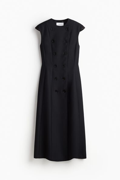 Wool-blend blazer dress