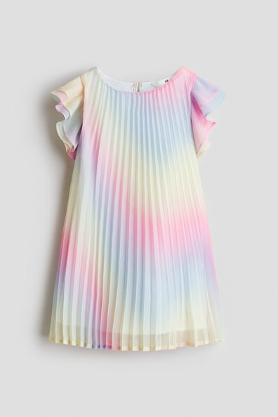 Plissé chiffon dress
