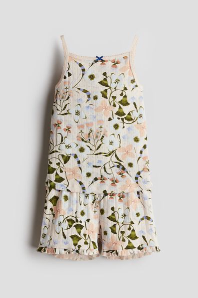 Printed pointelle pyjamas