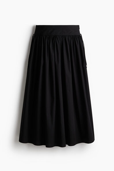Poplin maxi skirt