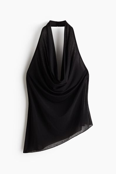 Asymmetric halterneck top